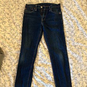 Levi's 512's dark blue jeans